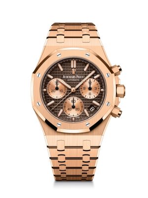 AP Royal Oak Chronograph Ref.26331 Rose Gold Silver Dial Swiss Replica