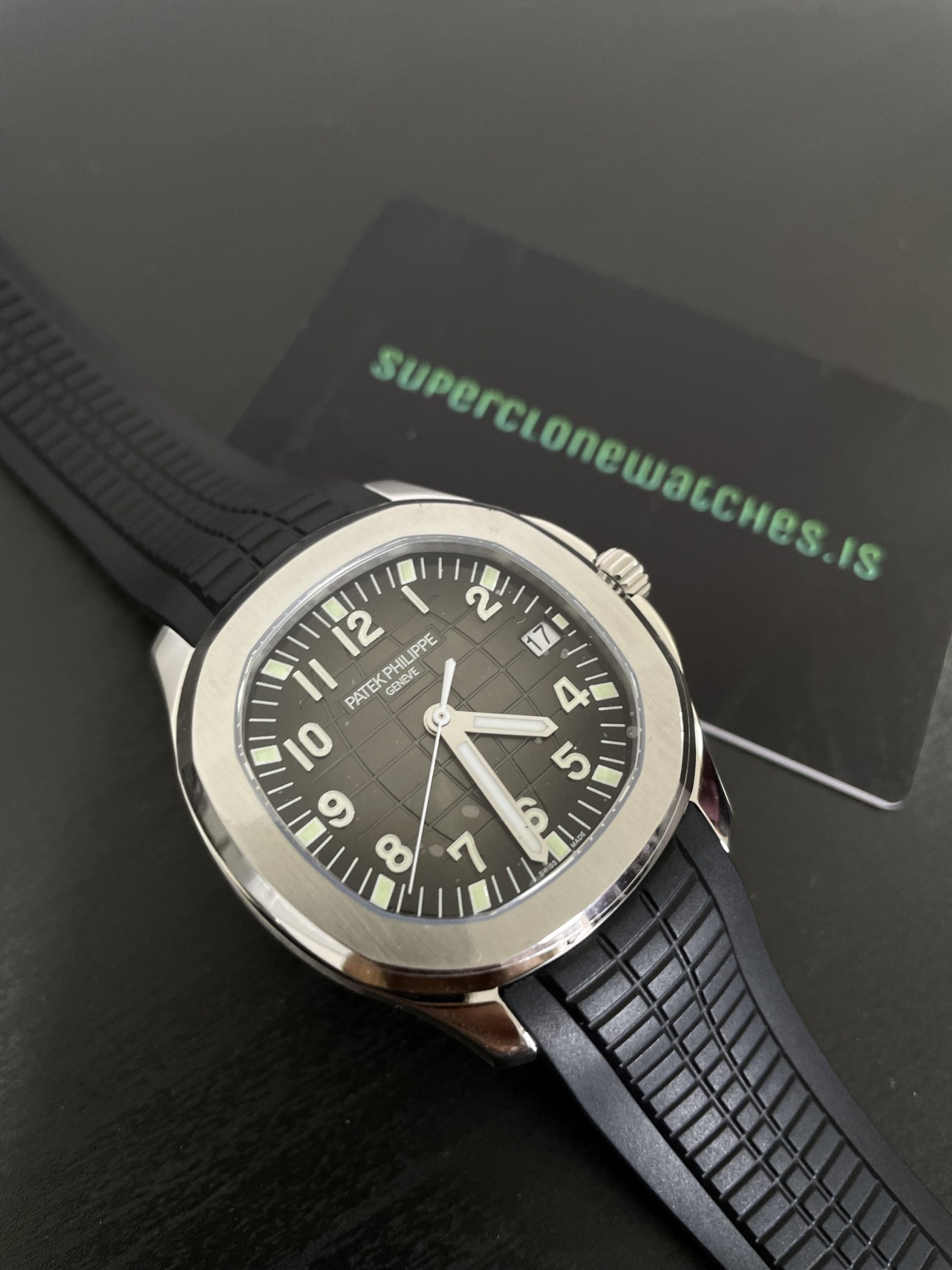 Super Replica Patek Philippe Aquanaut Black Strap 5167A Swiss Clone Movement - Image 8