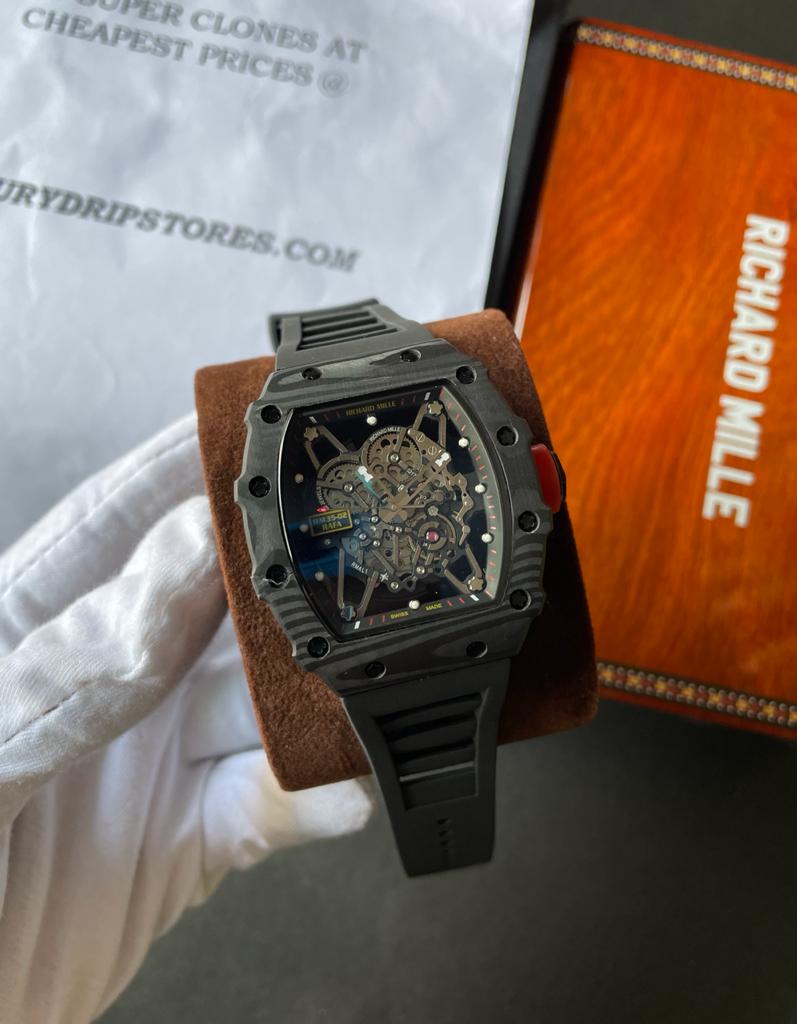 Richard mille RM35-02 Rafa Nadal Black textured Case High-End Copy - Image 3