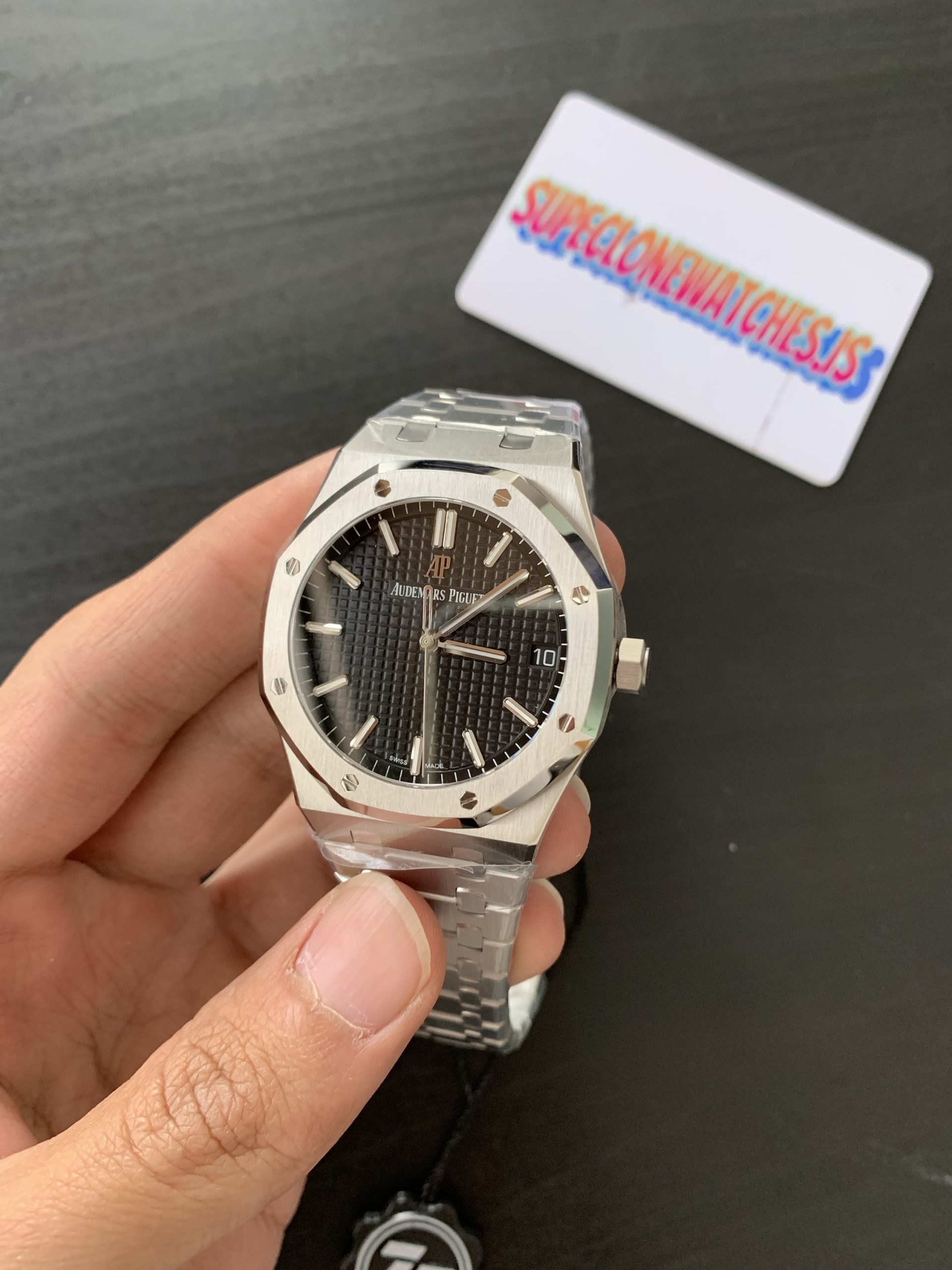 Audemars Piguet Royal Oak Ref15500ST.OO.1220ST.03 Black Dial 41mm Super Clone - Image 5
