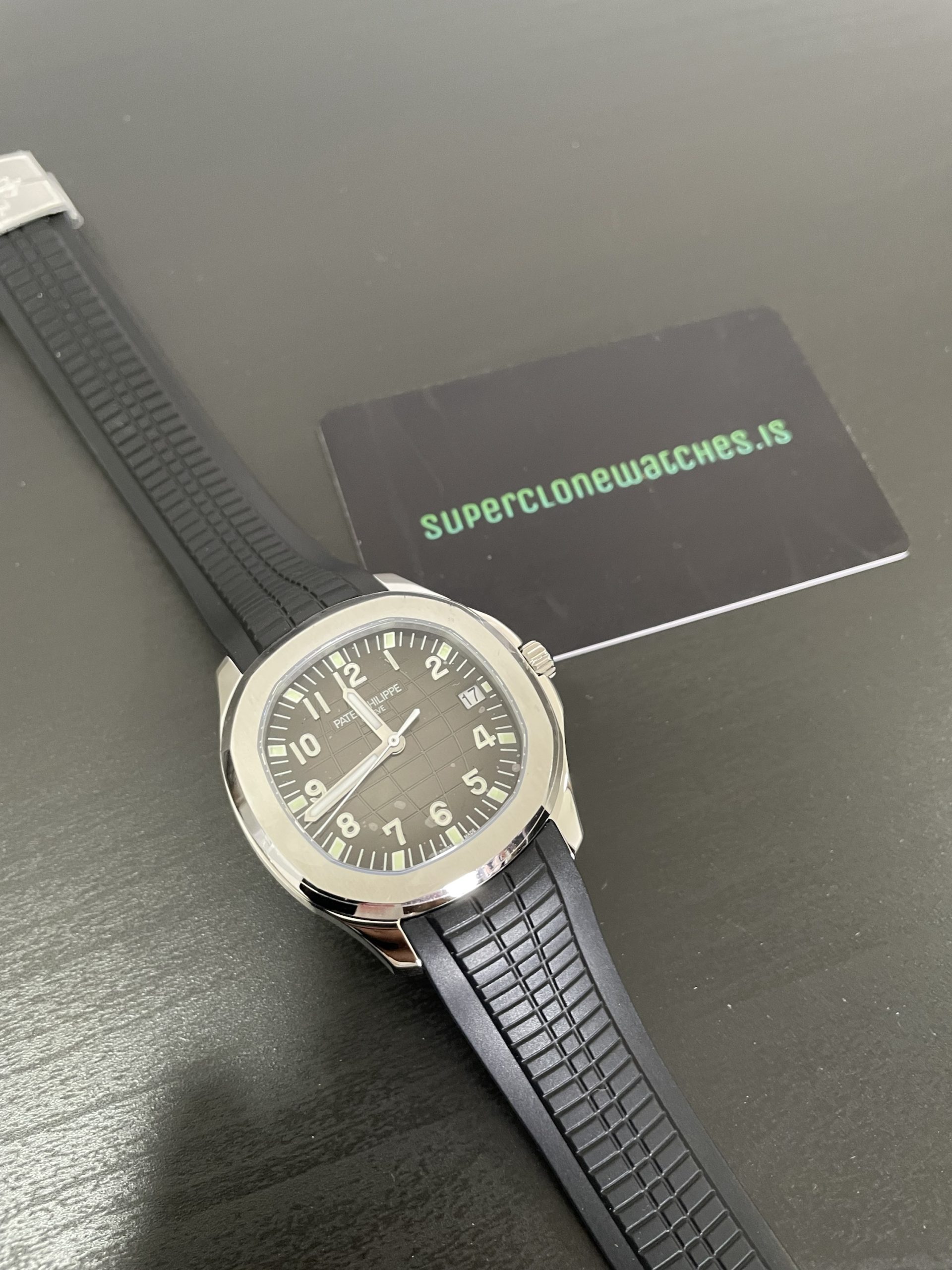 Super Replica Patek Philippe Aquanaut Black Strap 5167A Swiss Clone Movement - Image 4