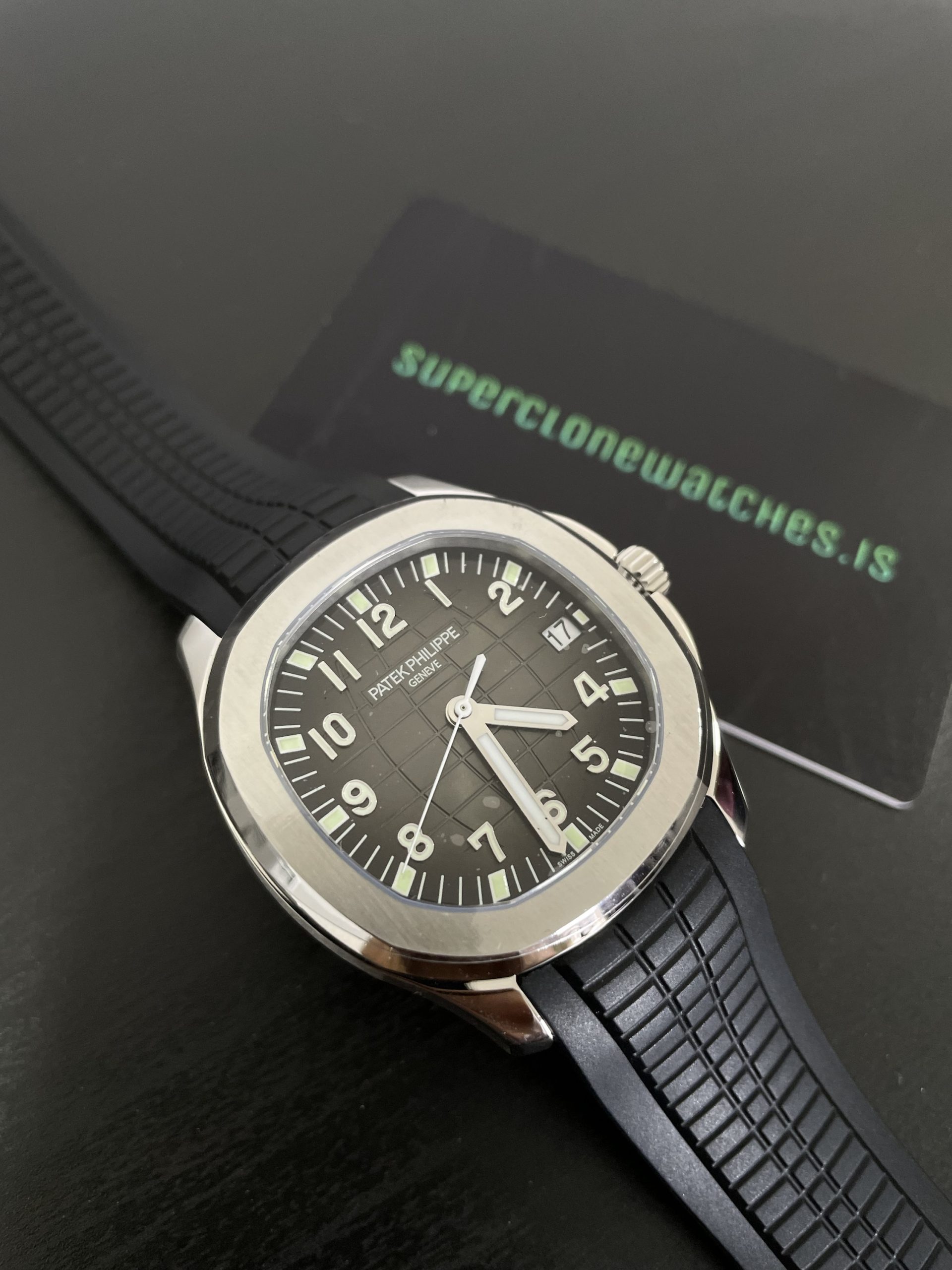 Super Replica Patek Philippe Aquanaut Black Strap 5167A Swiss Clone Movement - Image 9