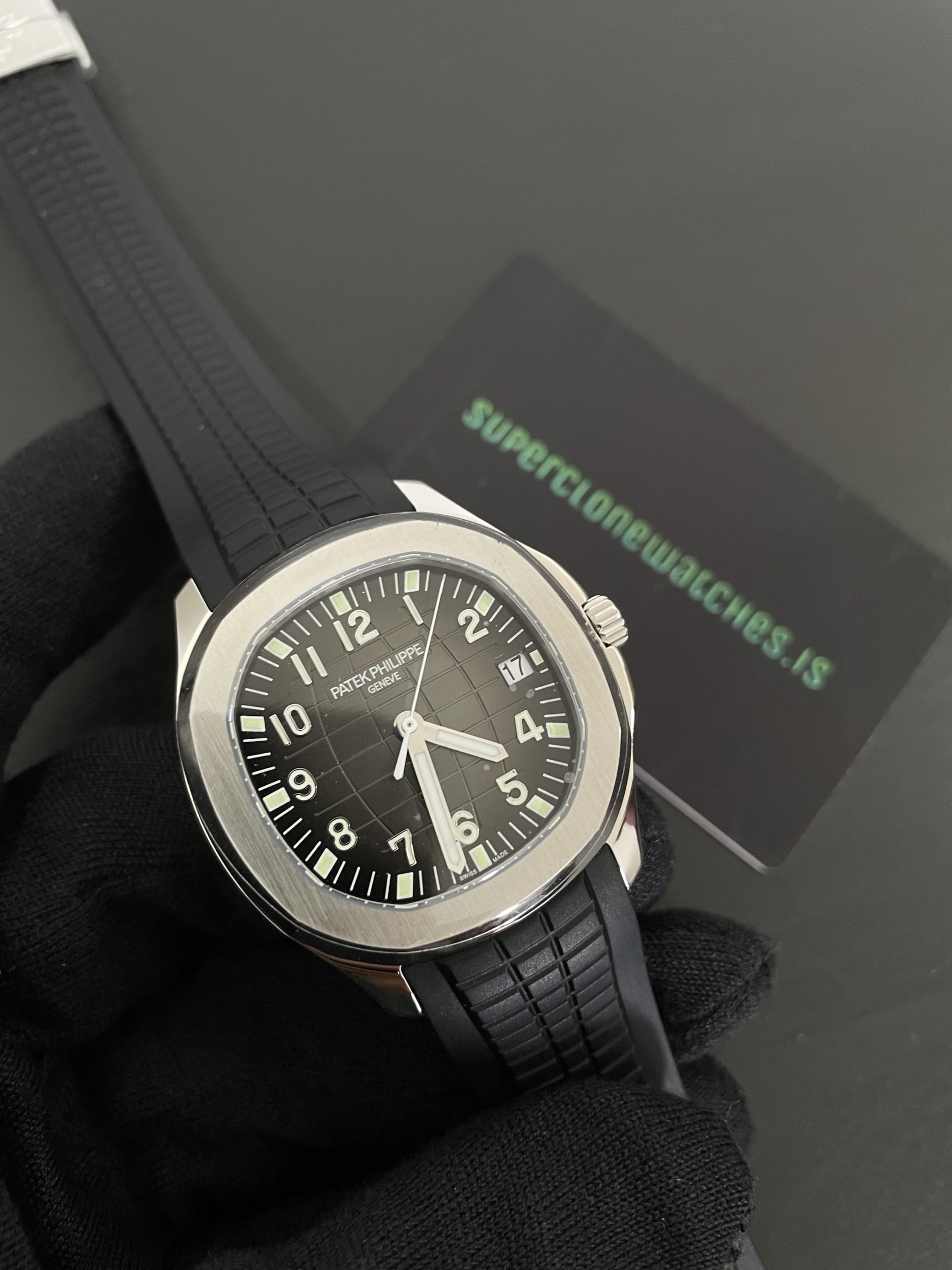 Super Replica Patek Philippe Aquanaut Black Strap 5167A Swiss Clone Movement - Image 10