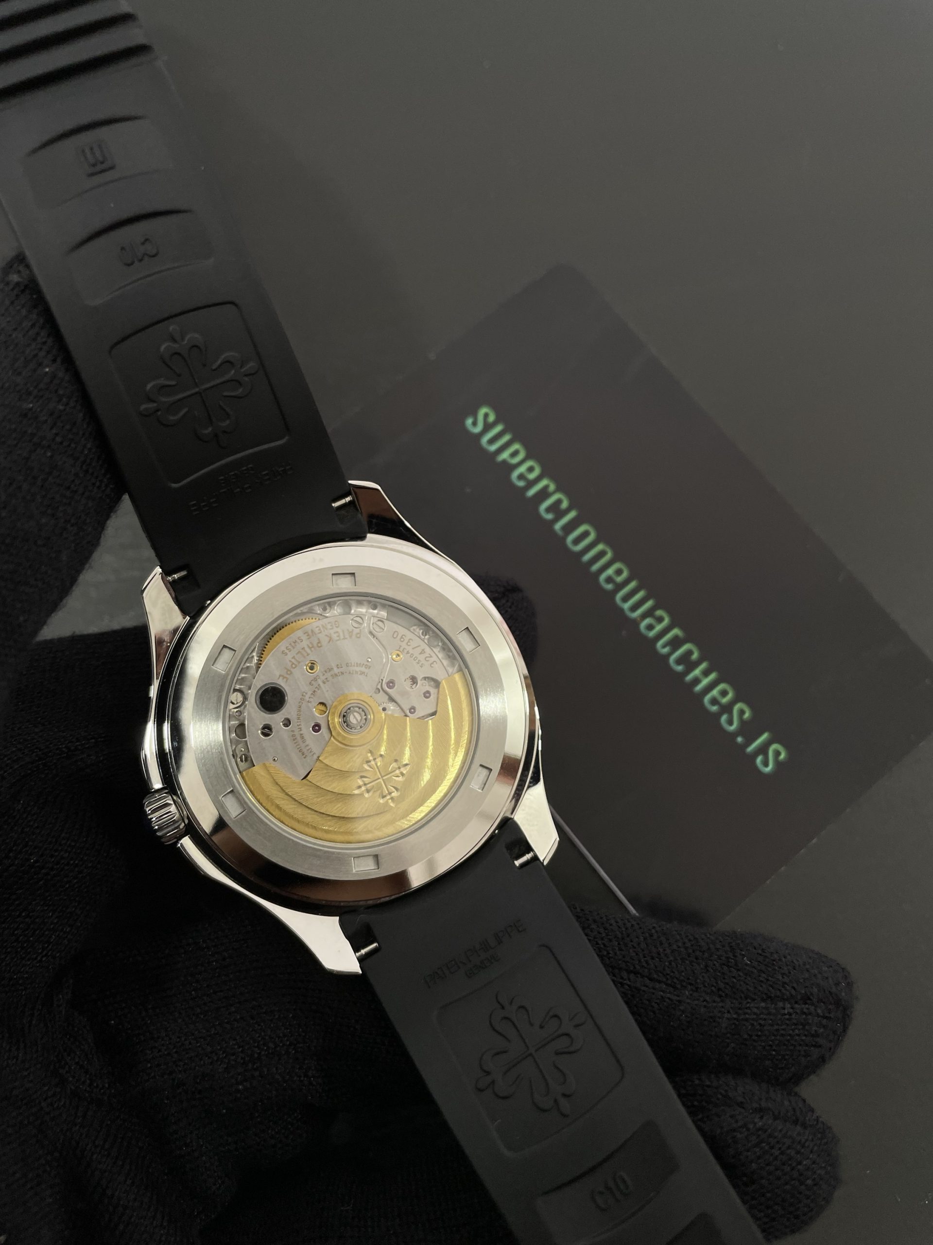 Super Replica Patek Philippe Aquanaut Black Strap 5167A Swiss Clone Movement - Image 6