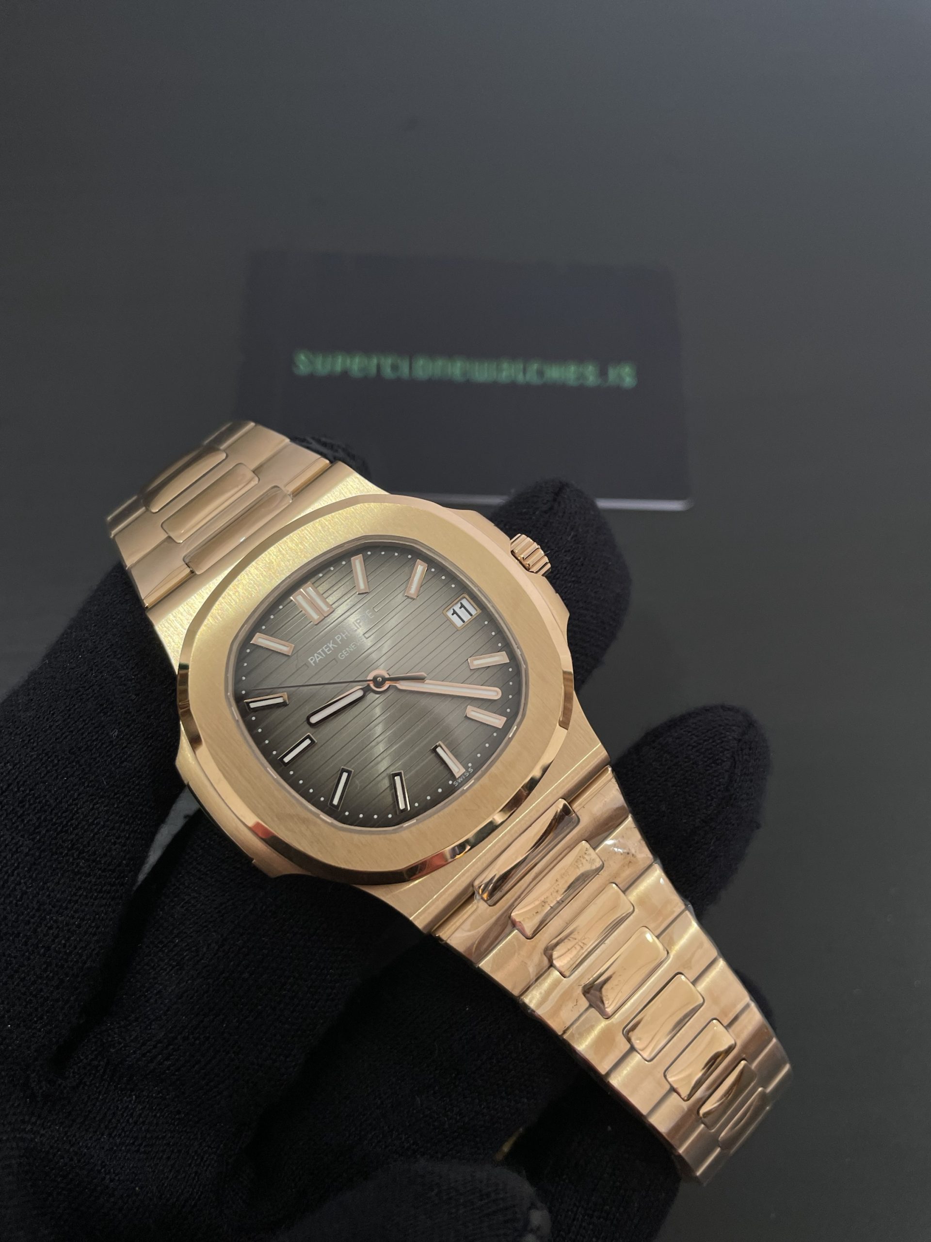 Patek Philippe Replica Nautilus 5711 Chocolate Dial Rose Gold Swiss Movement - Image 6