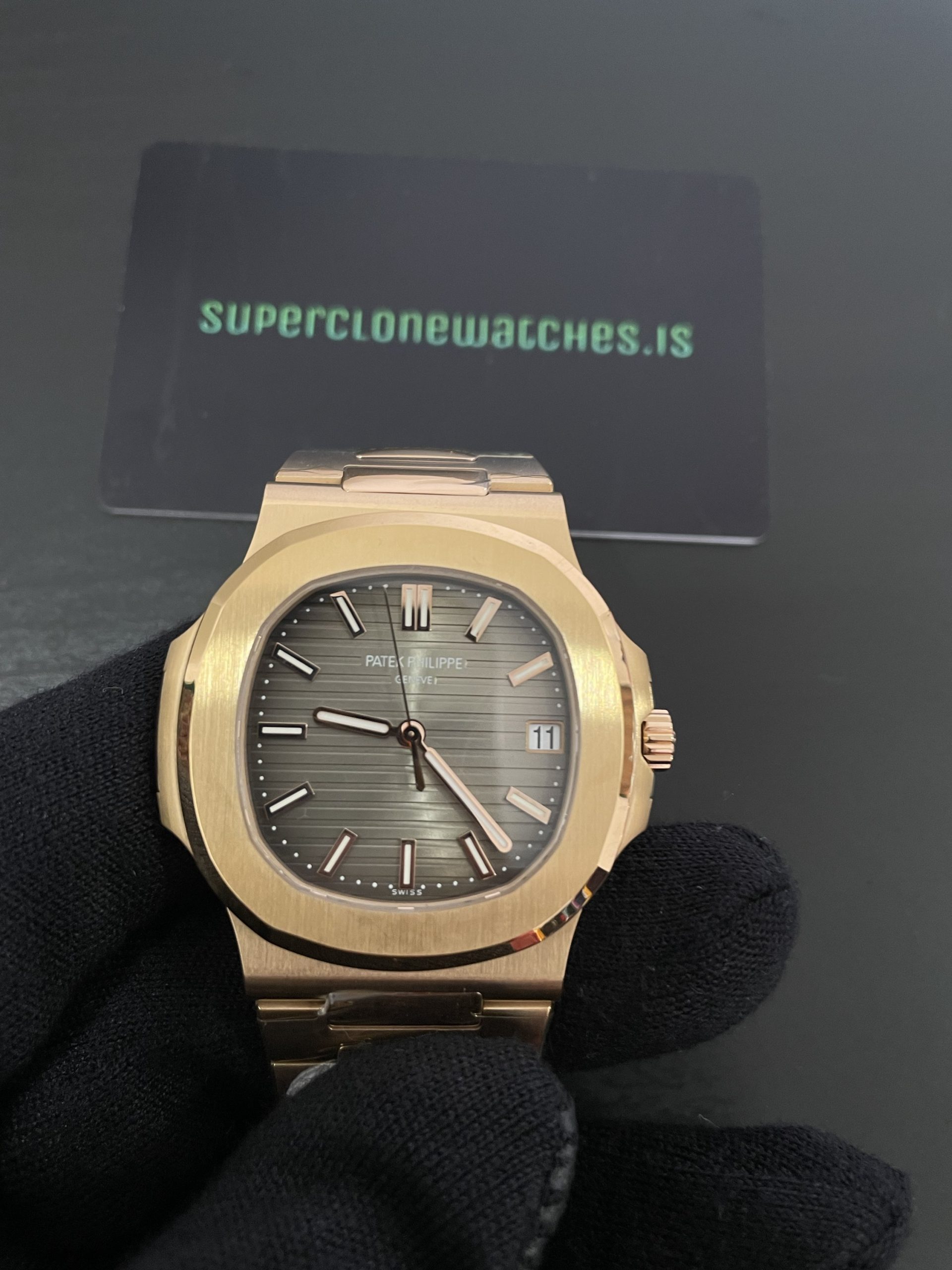 Patek Philippe Replica Nautilus 5711 Chocolate Dial Rose Gold Swiss Movement - Image 8