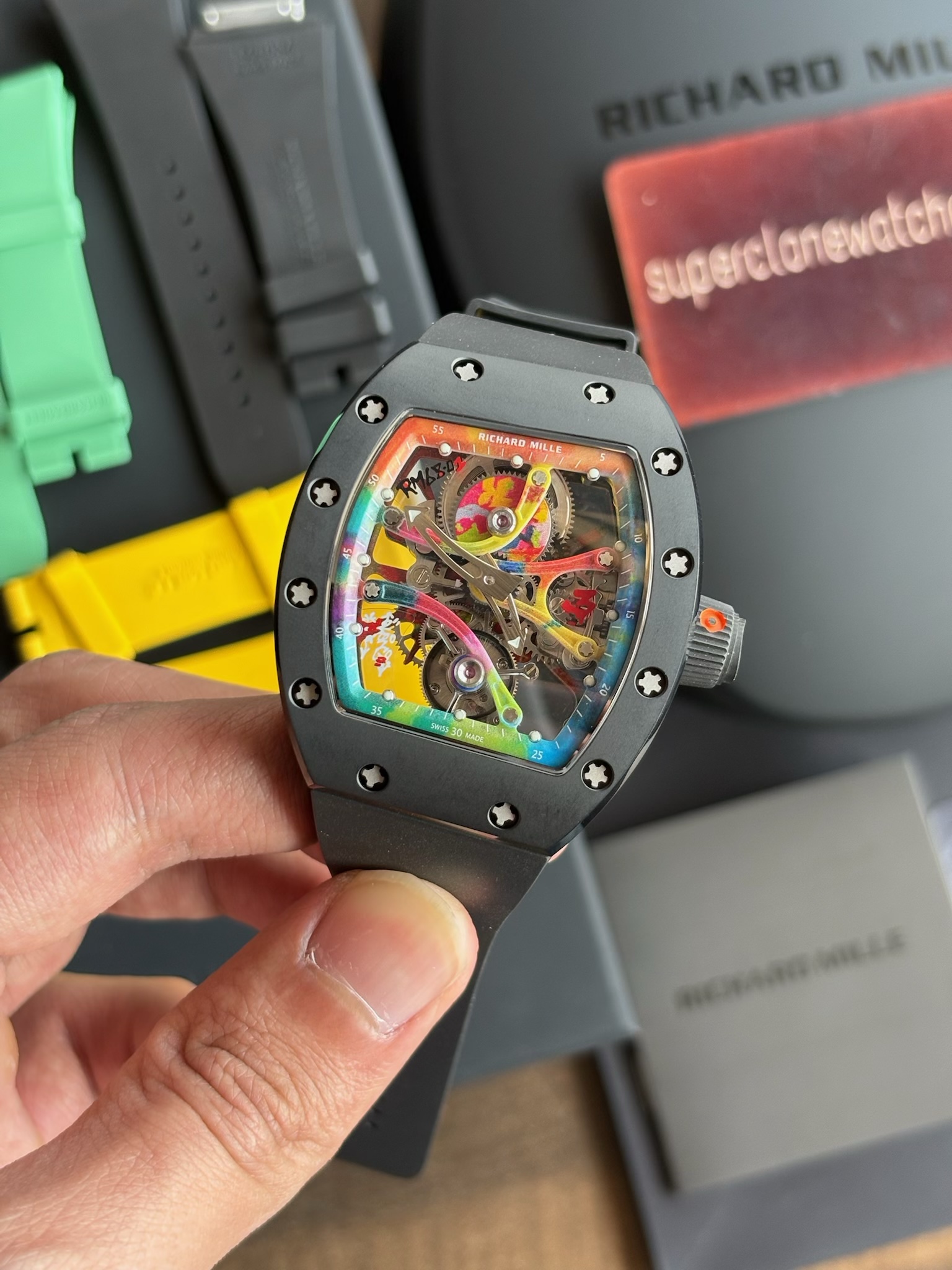 Richard Mille Cyril kongo Graffiti Tourbillon RM68-01 Hyper Replica - Image 3