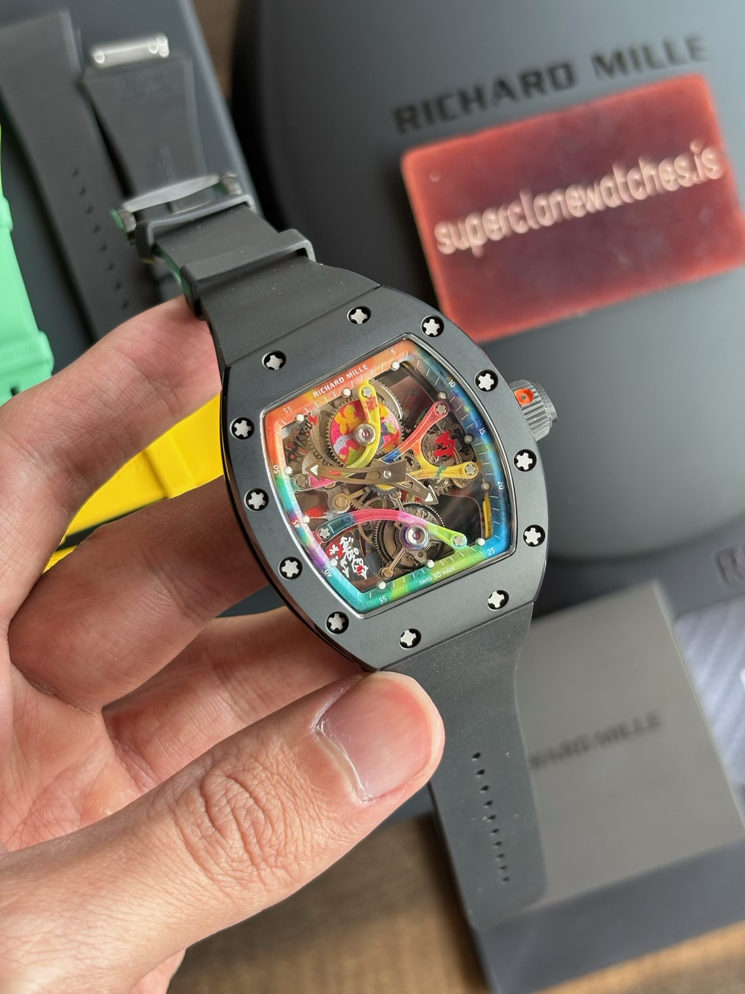 Richard Mille Cyril kongo Graffiti Tourbillon RM68-01 Hyper Replica - Image 4