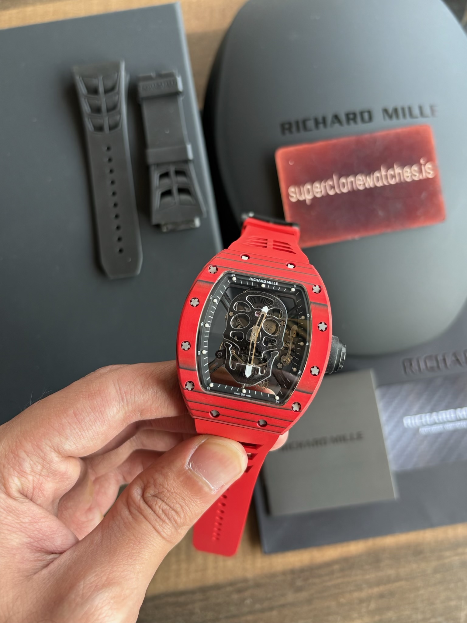 RM52-01 Skull Tourbillon Red Super Clone - Image 4