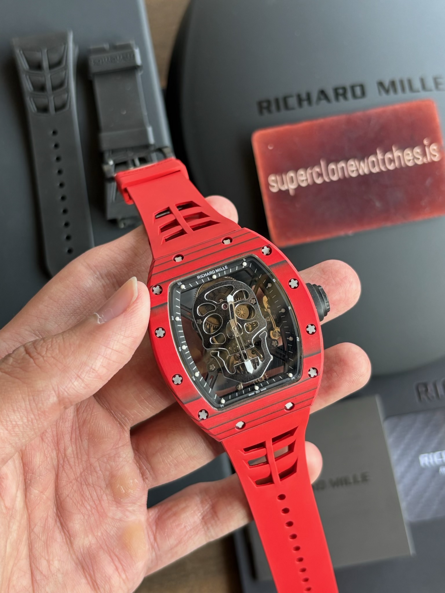 RM52-01 Skull Tourbillon Red Super Clone - Image 6