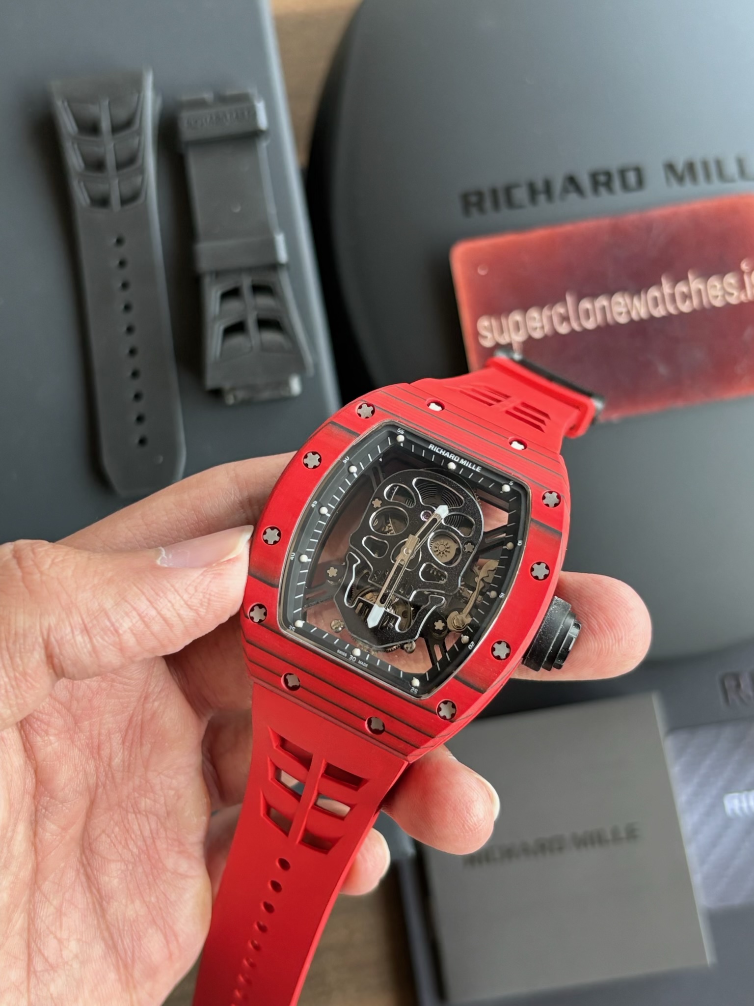 RM52-01 Skull Tourbillon Red Super Clone - Image 8