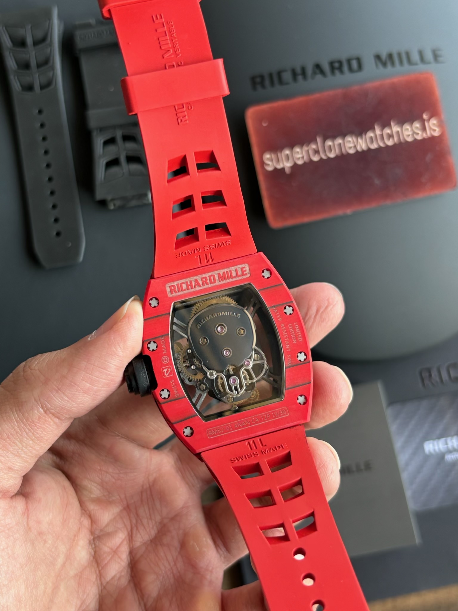 RM52-01 Skull Tourbillon Red Super Clone - Image 5