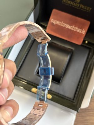 Audemars Piguet Royal Oak Chronograph Rose Gold Blue Dial Ref 26240 Super Clone