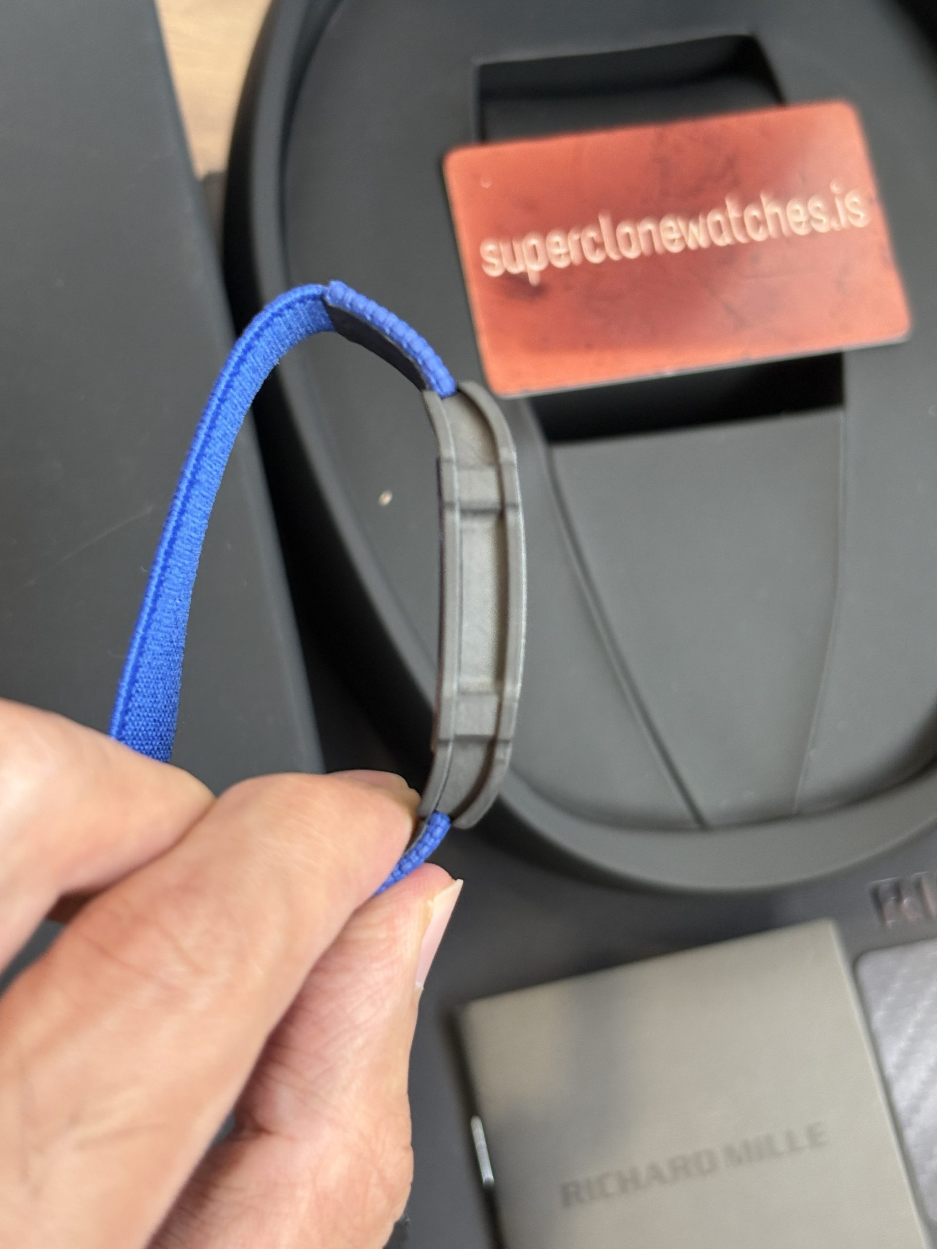 RM 67-02 Super Clone Sébastien Ogier TPT Blue elastic wristband