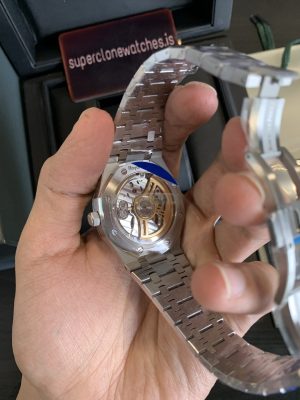 CLONE AP ROYAL OAK REF 15500 BLUE DIAL SWISS MOVEMENT