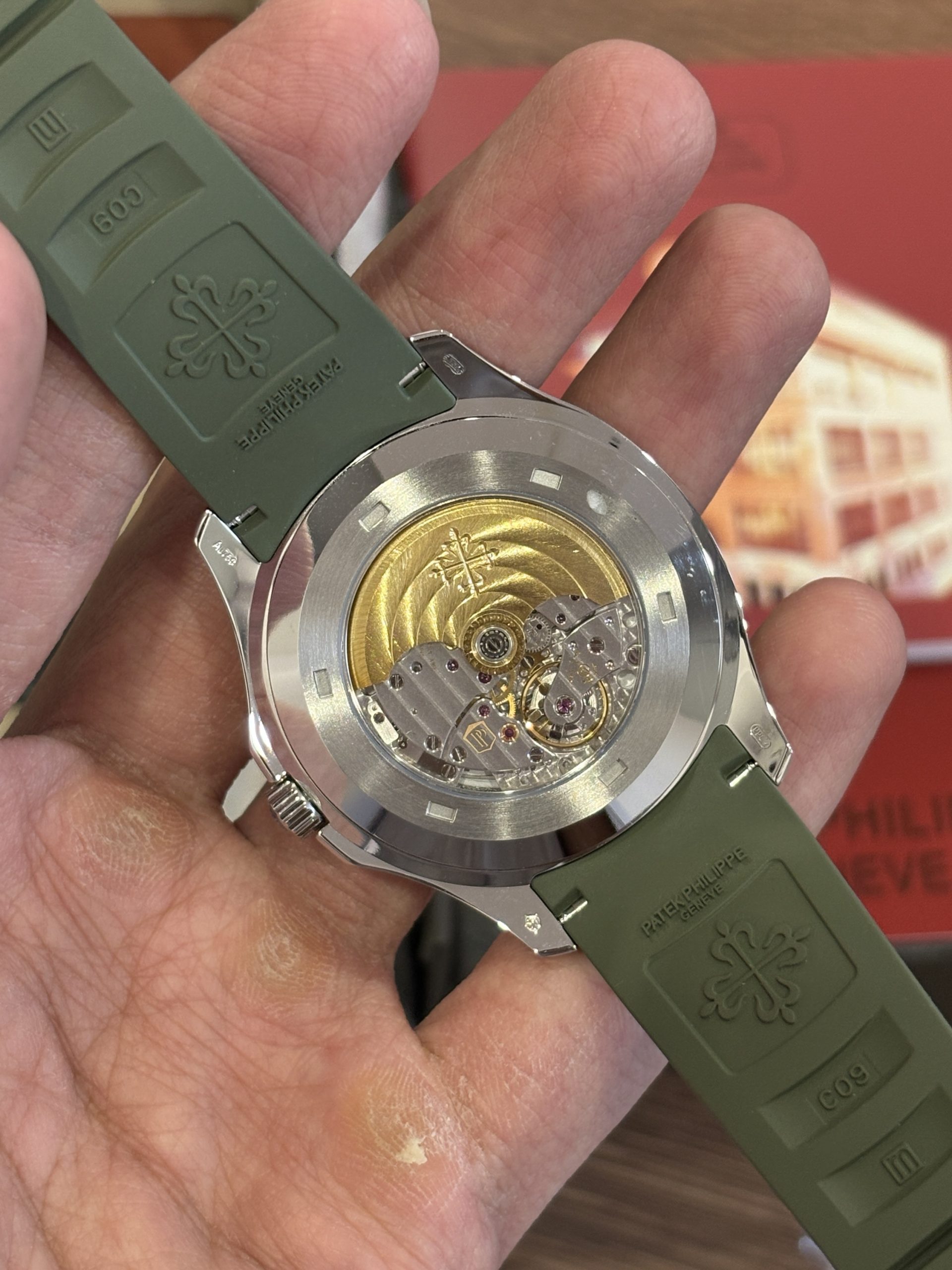Fake Patek Philippe Aquanaut 5168G Olive Green Swiss Movement - Image 8