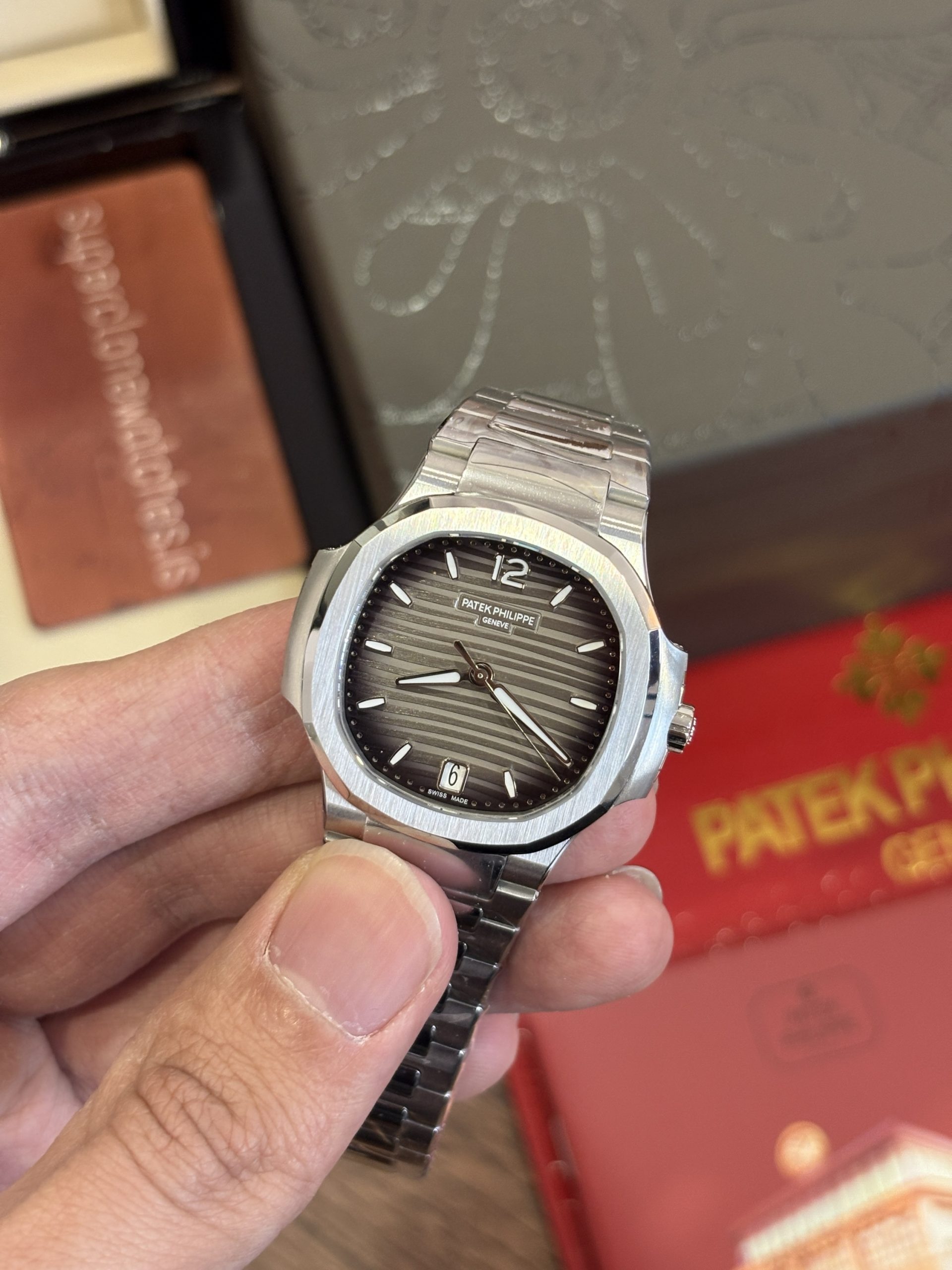 Superclone Patek Philippe Nautilus 7118/1A Smoke Grey Dial Stainless Steel