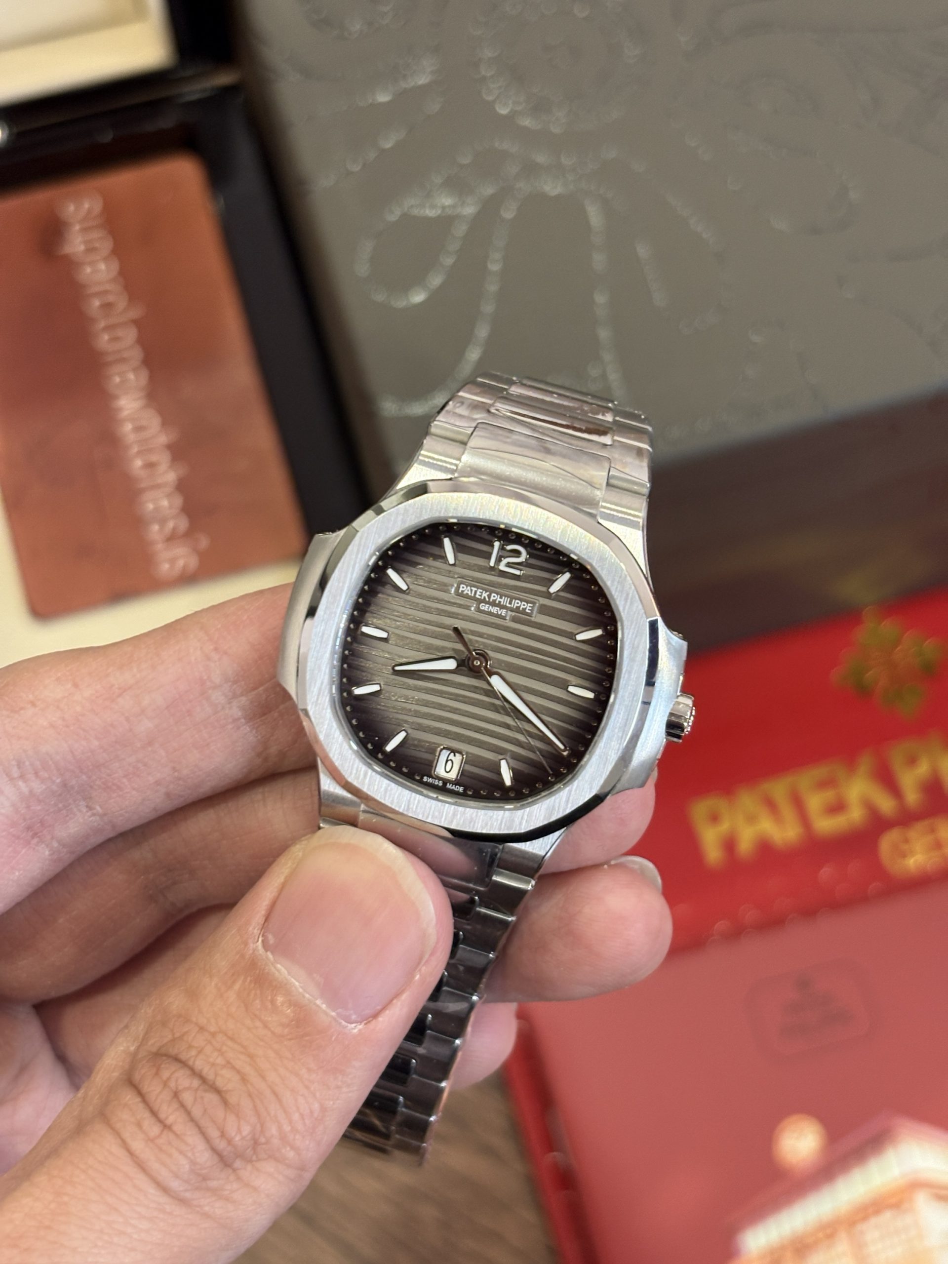 Superclone Patek Philippe Nautilus 7118/1A Smoke Grey Dial Stainless Steel - Image 10