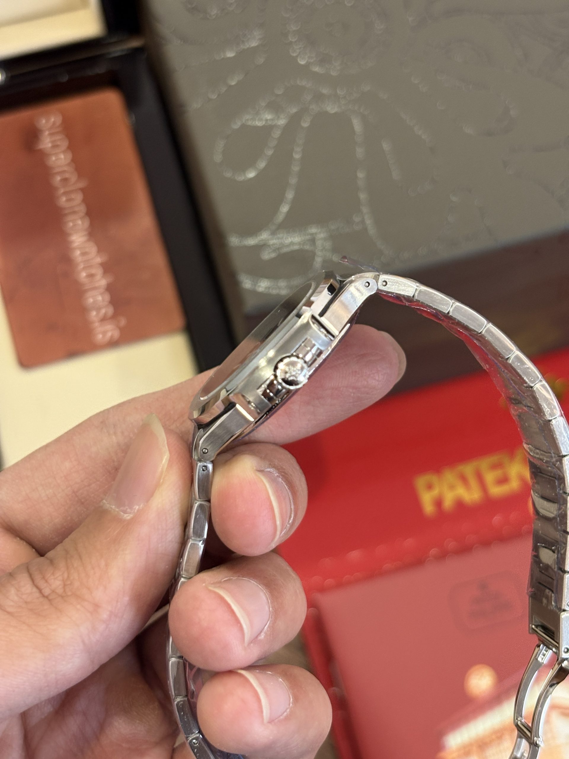 Superclone Patek Philippe Nautilus 7118/1A Smoke Grey Dial Stainless Steel - Image 5