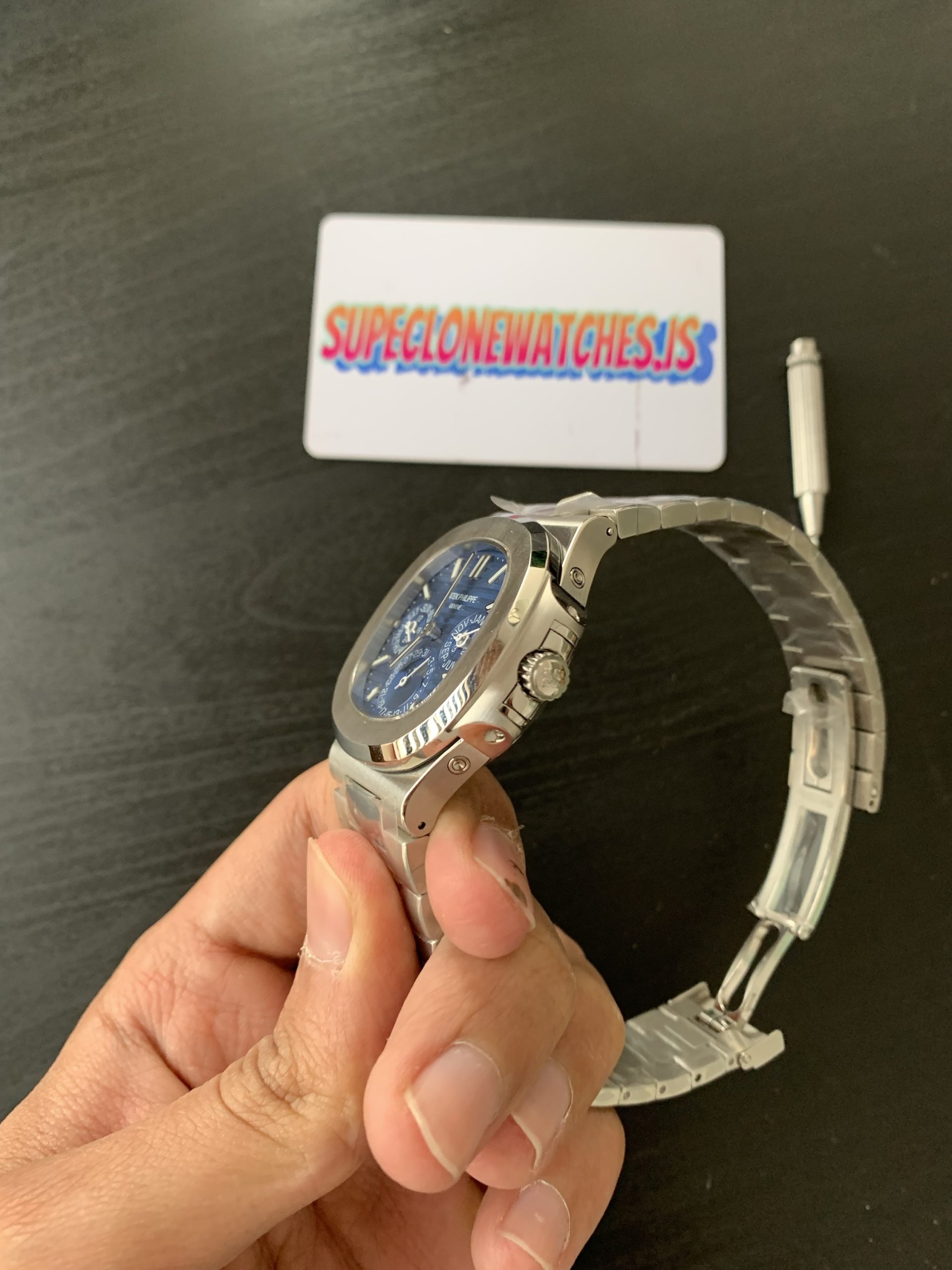 Patek Philippe Nautilus 5740 Blue Dial Perpetual Calendar - Image 2