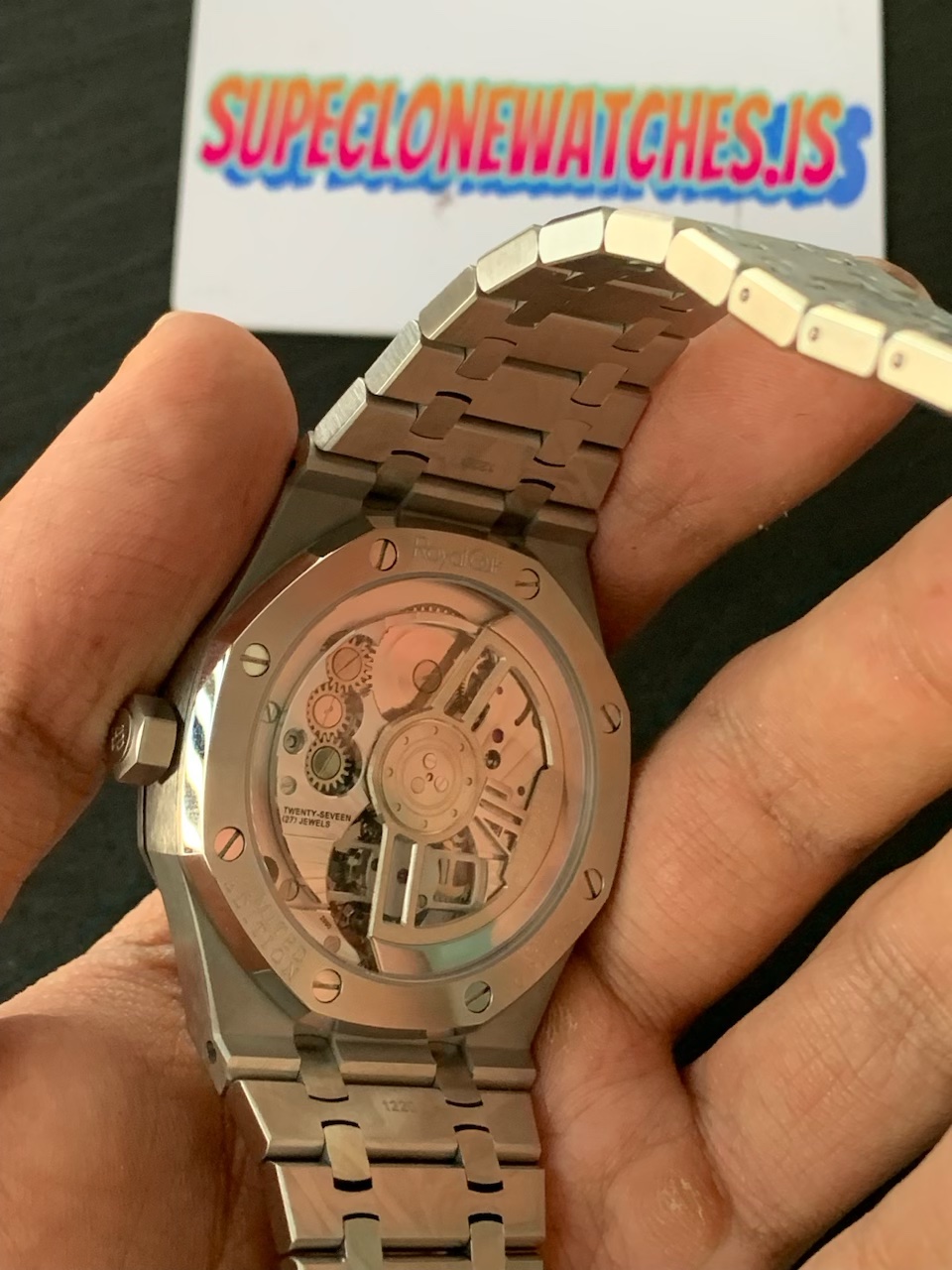 Audemars Piguet Replica Royal Oak Selfwinding Flyback Tourbillon Blue Dial - Image 2