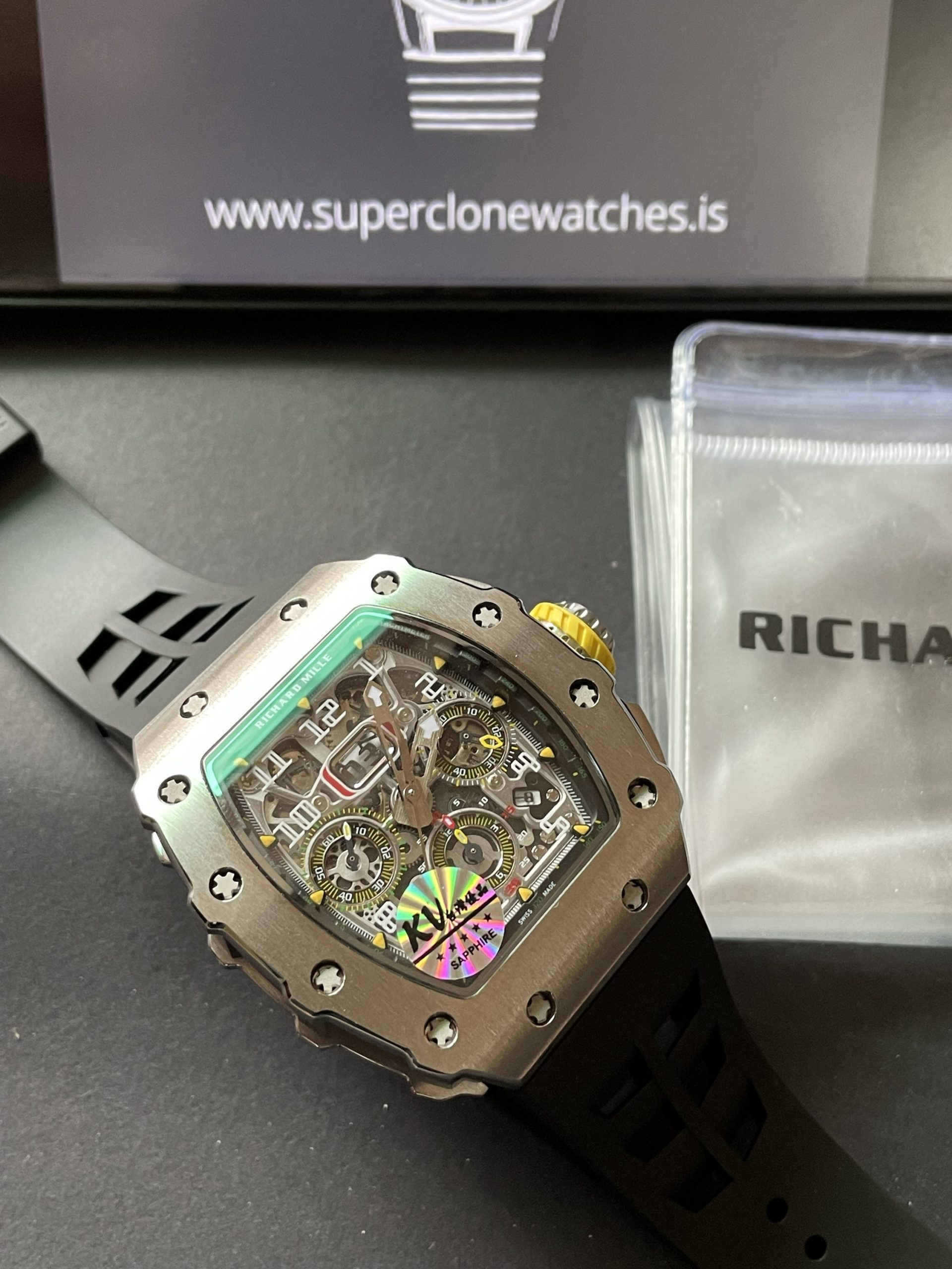 KV Factory Richard Mille RM11-03 Titanium Silver Clone - Image 4