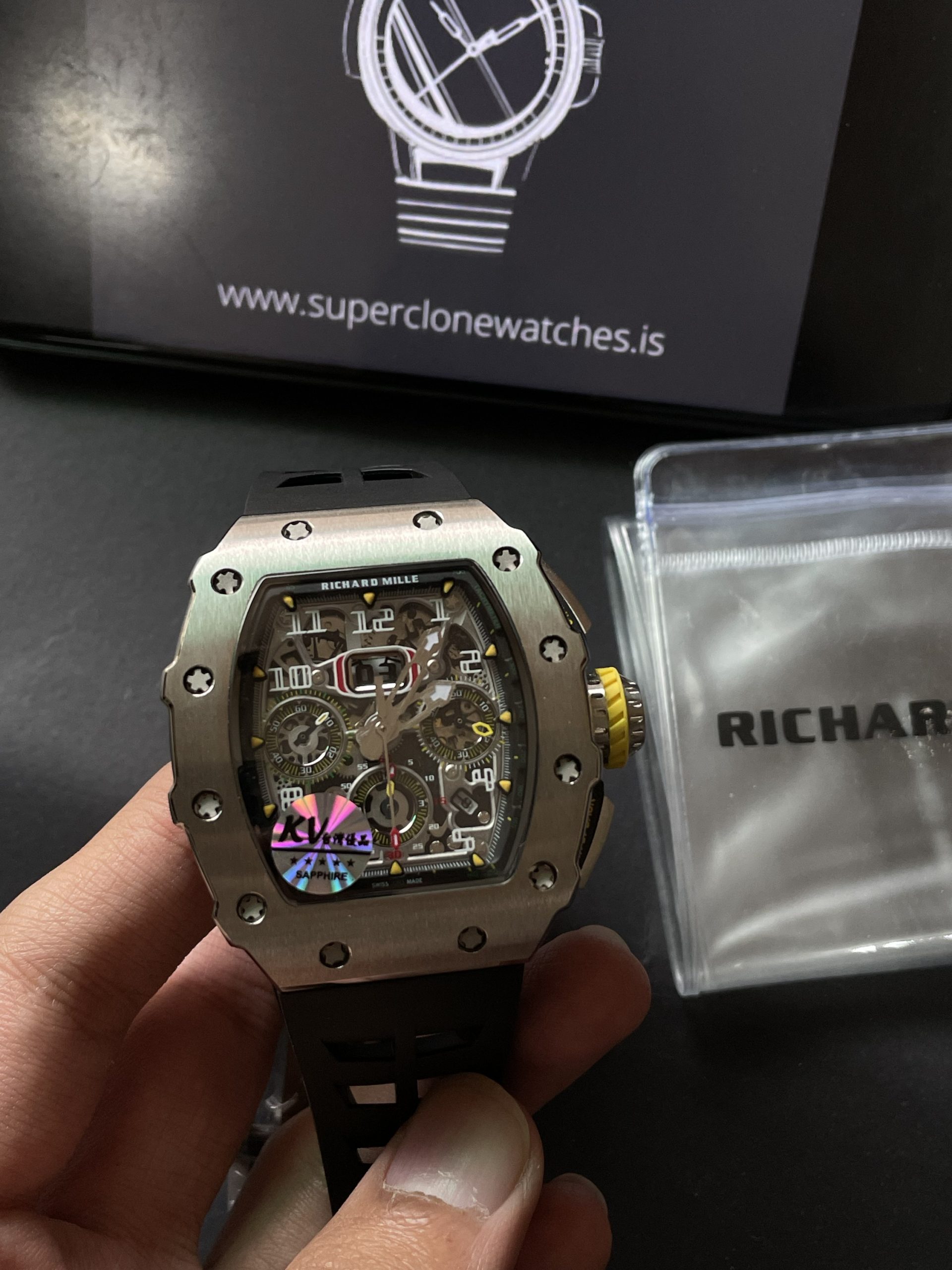 KV Factory Richard Mille RM11-03 Titanium Silver Clone - Image 2