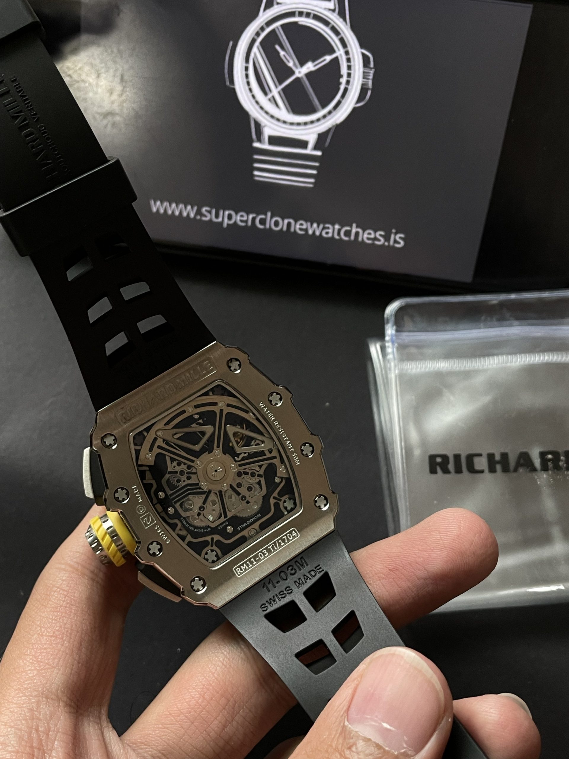 KV Factory Richard Mille RM11-03 Titanium Silver Clone - Image 3