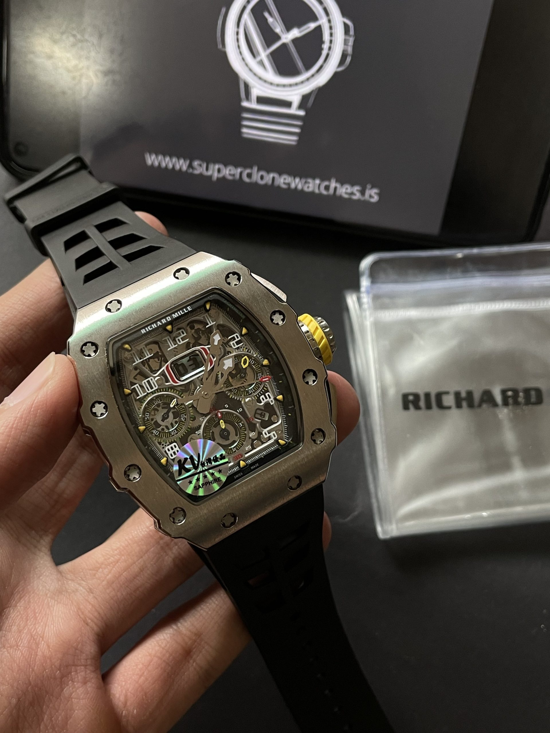 KV Factory Richard Mille RM11-03 Titanium Silver Clone - Image 6