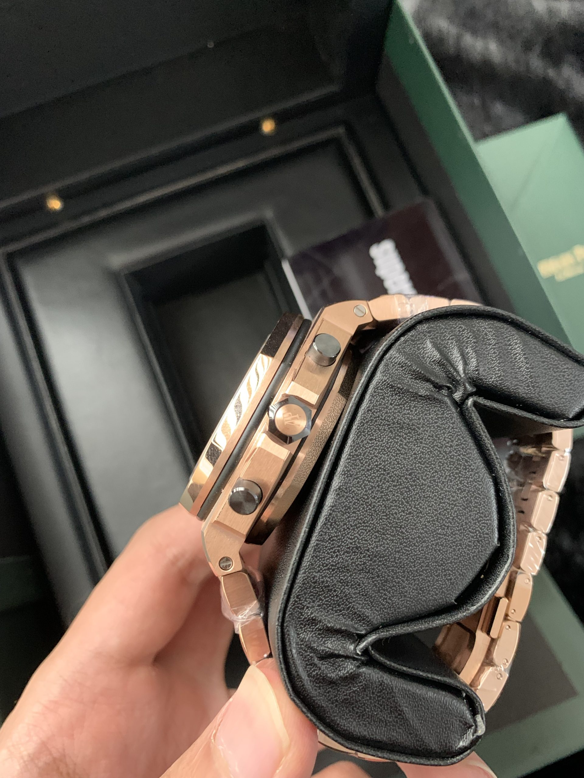 AP Royal oak Offshore 26238 Rose Gold Blue Dial Chrono 1:1 Swiss Super Replica - Image 3