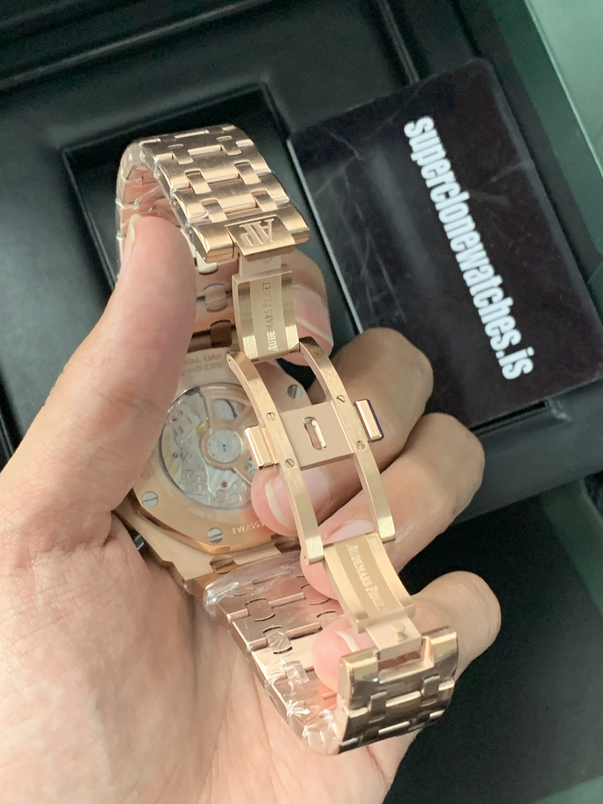 AP Royal oak Offshore 26238 Rose Gold Blue Dial Chrono 1:1 Swiss Super Replica - Image 2