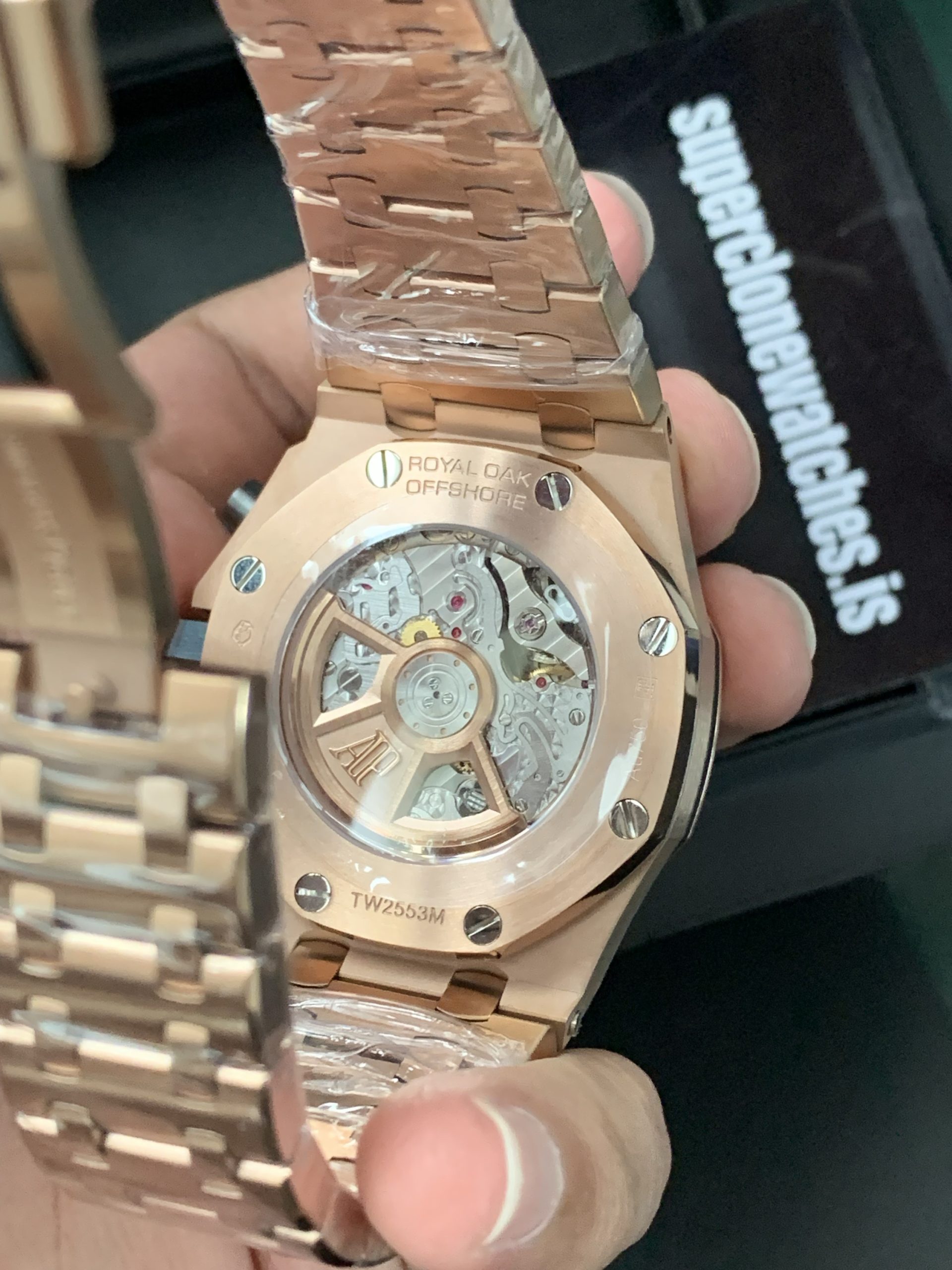 AP Royal oak Offshore 26238 Rose Gold Blue Dial Chrono 1:1 Swiss Super Replica - Image 10