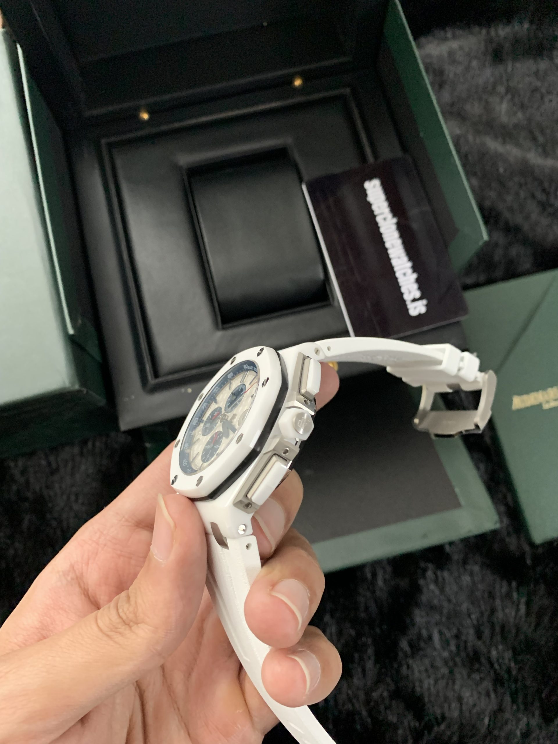 White Audemars Piguet Offshore Ceramic Ref 26402CB.OO.A010CA.01 Super Clone - Image 6