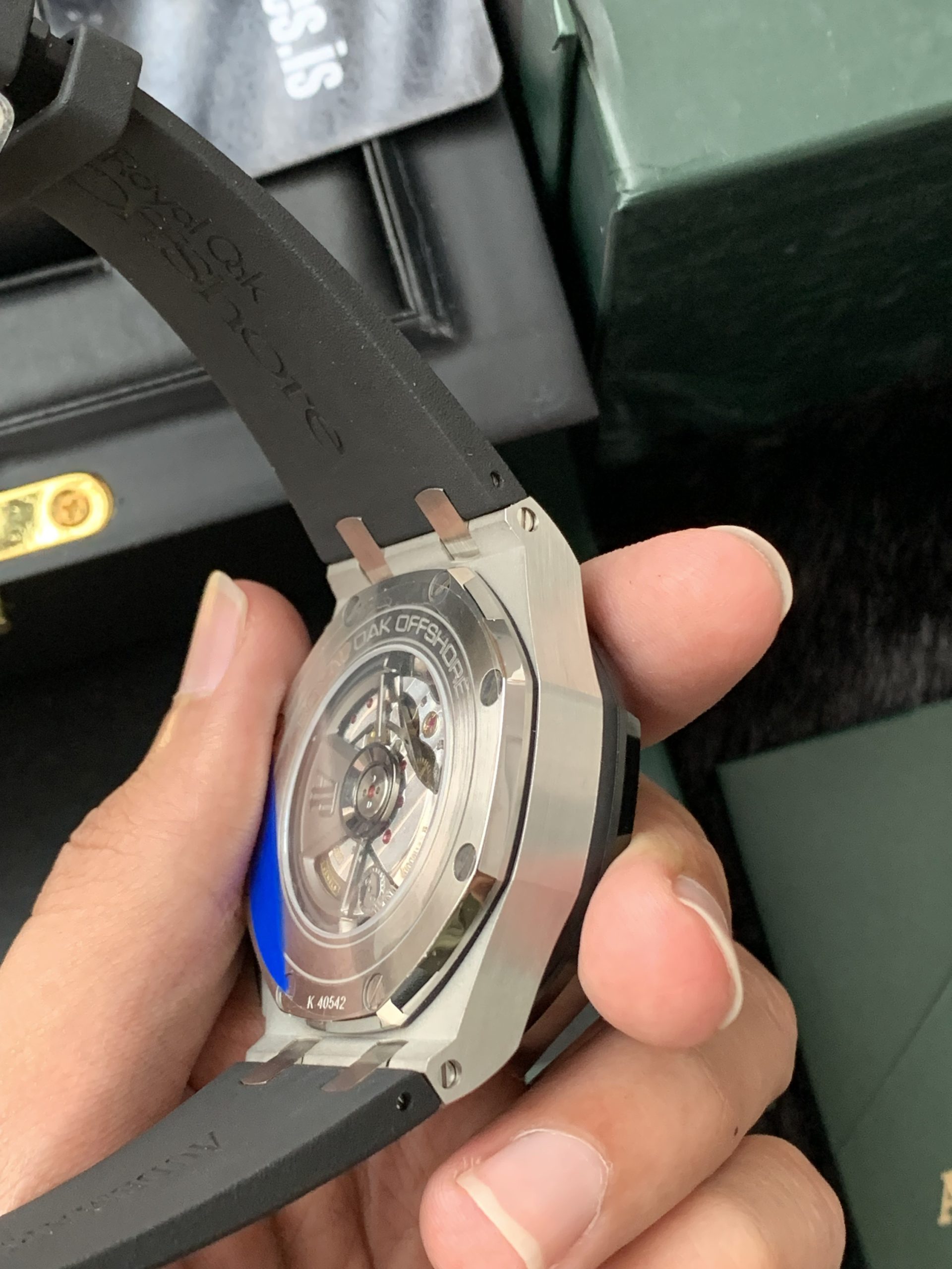 Audemars Piguet Royal Oak Offshore Titanium Black bezel Grey Dial Replica - Image 3